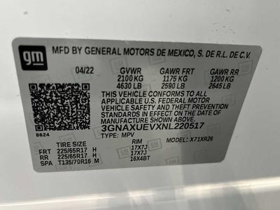 2022 Chevrolet Equinox AWD 4dr LT w/1LT