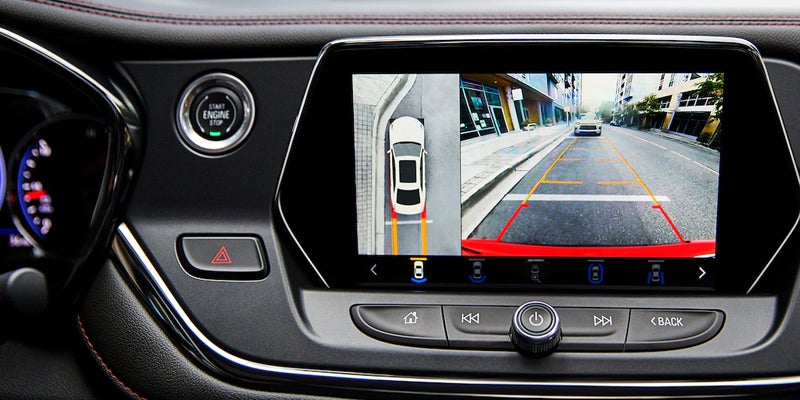 Chevy Blazer interior showcasing advanced touchscreen and smart apps.