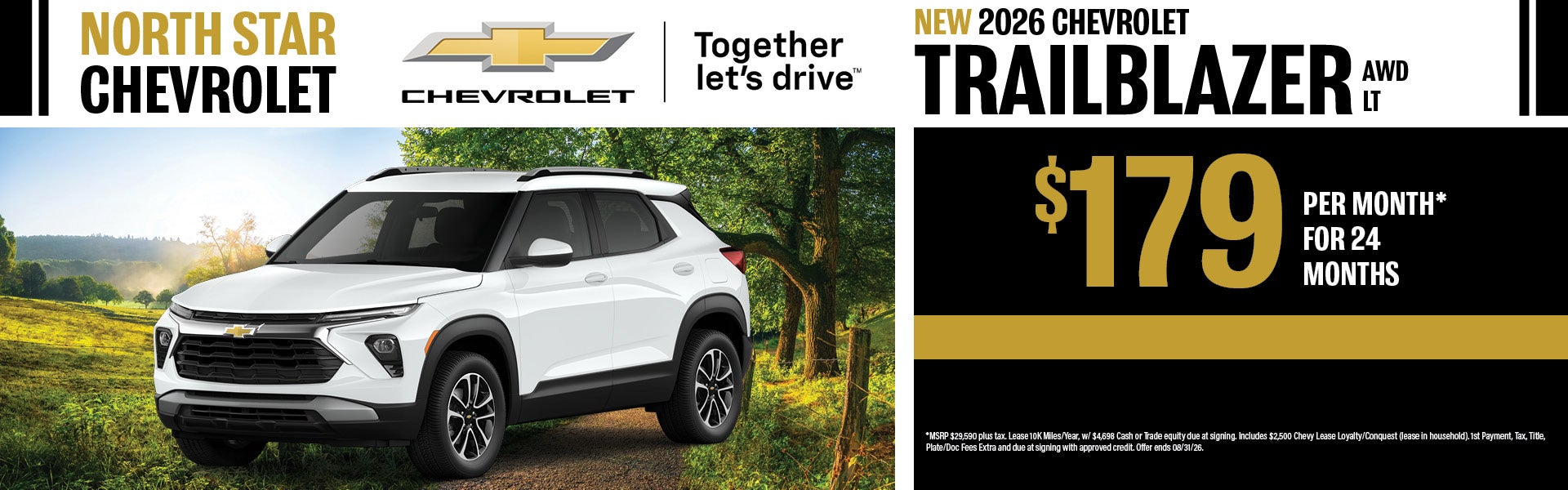 2026 Chevrolet Trailblazer AWD LT Lease Offer