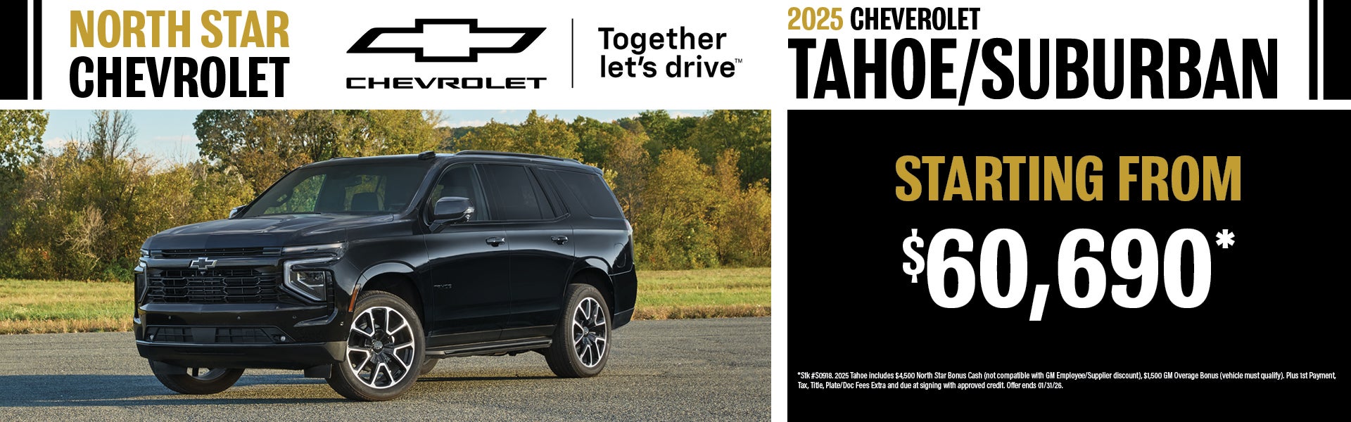 New 2025 Chevrolet Tahoe & Suburban | North Star Chevrolet - Moon Township  Specials MOON TOWNSHIP, PA